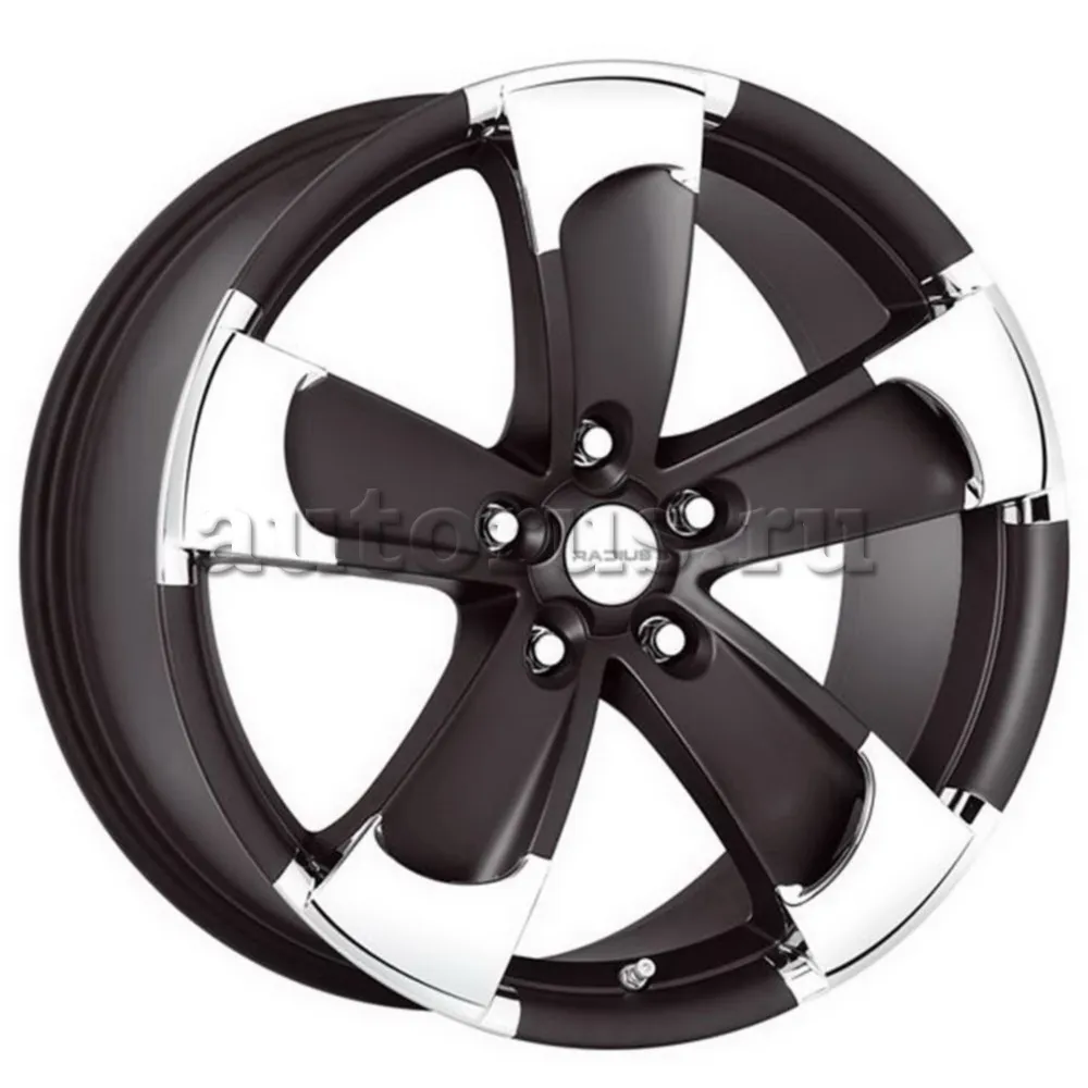 Диск литой R18 8J 5x114.3/75 ET30 RADIUS RS014 Matt Black RS0148018AA5L30NB