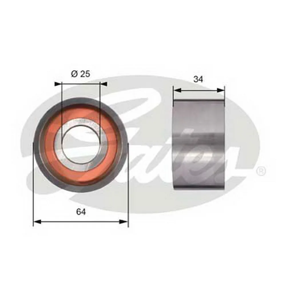 Ролик ремня ГРМ CITROEN JUMPER/FIAT DUCATO/PEUGEOT BOXER GATES T41234