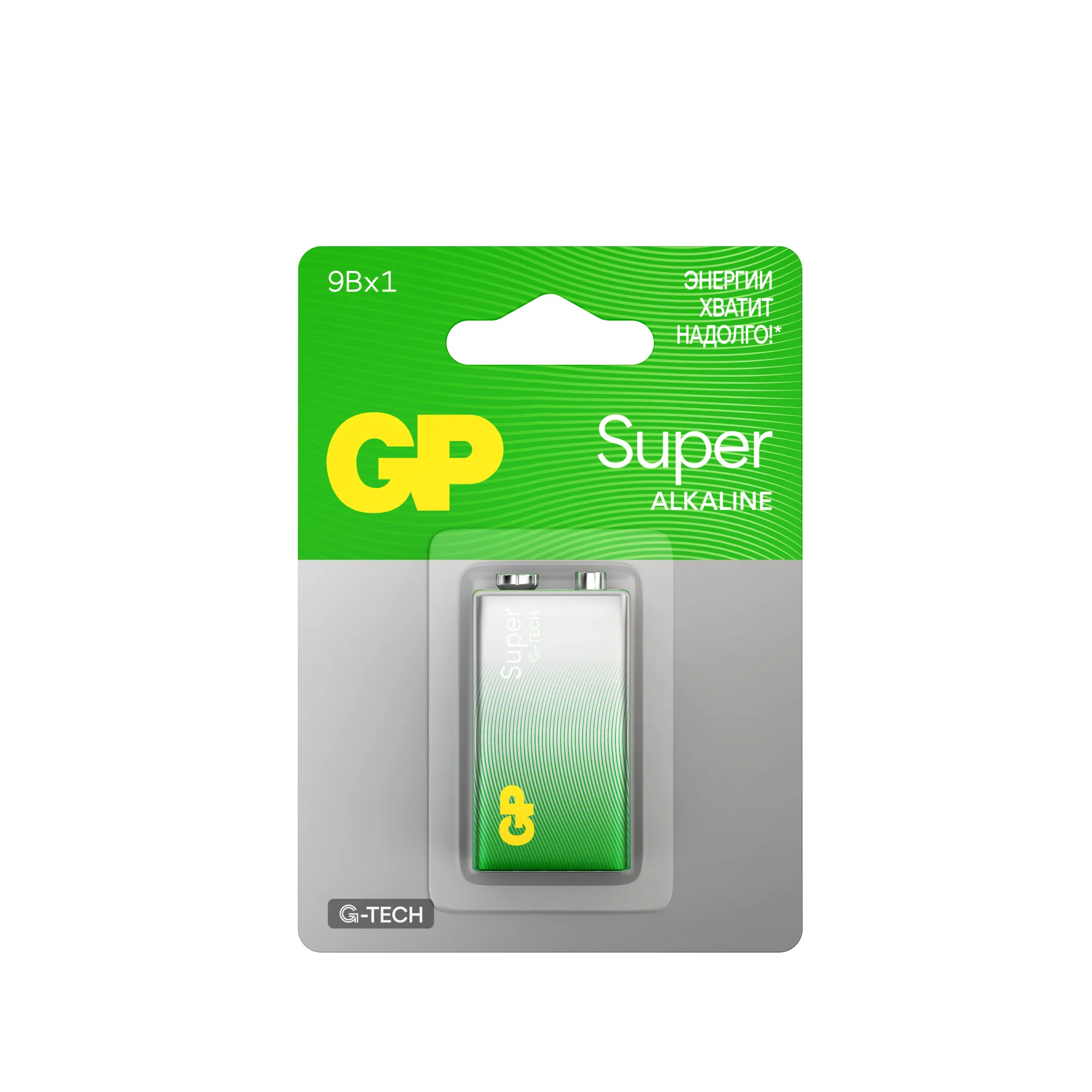 Батарейка алкалиновая GP Batteries SUPER Alkaline Крона 9V (1 шт) GP 1604A-5CR1