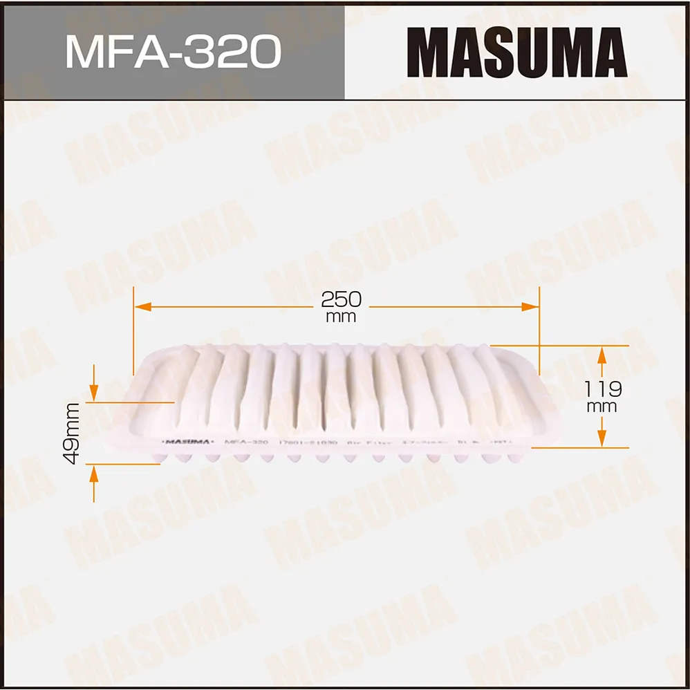 Фильтр воздушный TOYOTA bB MASUMA MFA-320