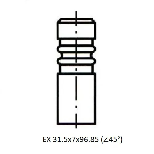КЛАПАН ДВС EX VAG 1.9 TDI (AFN,AGR,AHF,AHH,AHU,ALH,ASV,AVG) 94- ZIKMAR Z17511R