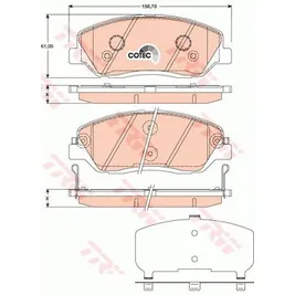 Колодки передние HYUNDAI Santa Fe/KIA Sorento 09> TRW GDB3418