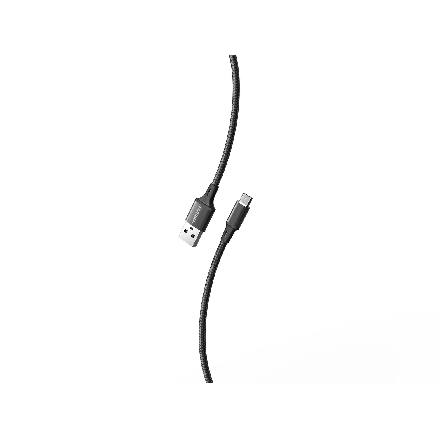 Кабель для зарядки и передачи данных S14 MICROUSB черный, 3 а, 1 м, SMARTBUY IK-12-S14B