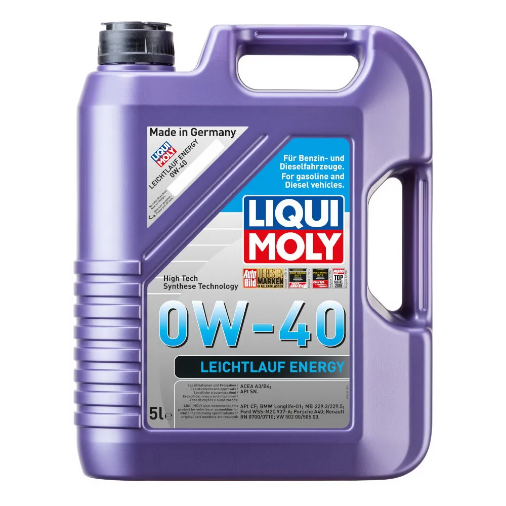 Синт-ое мот.масло Leiсhtlauf Energy 0W-40 SP A3/B4 (5л) LIQUI MOLY 21223