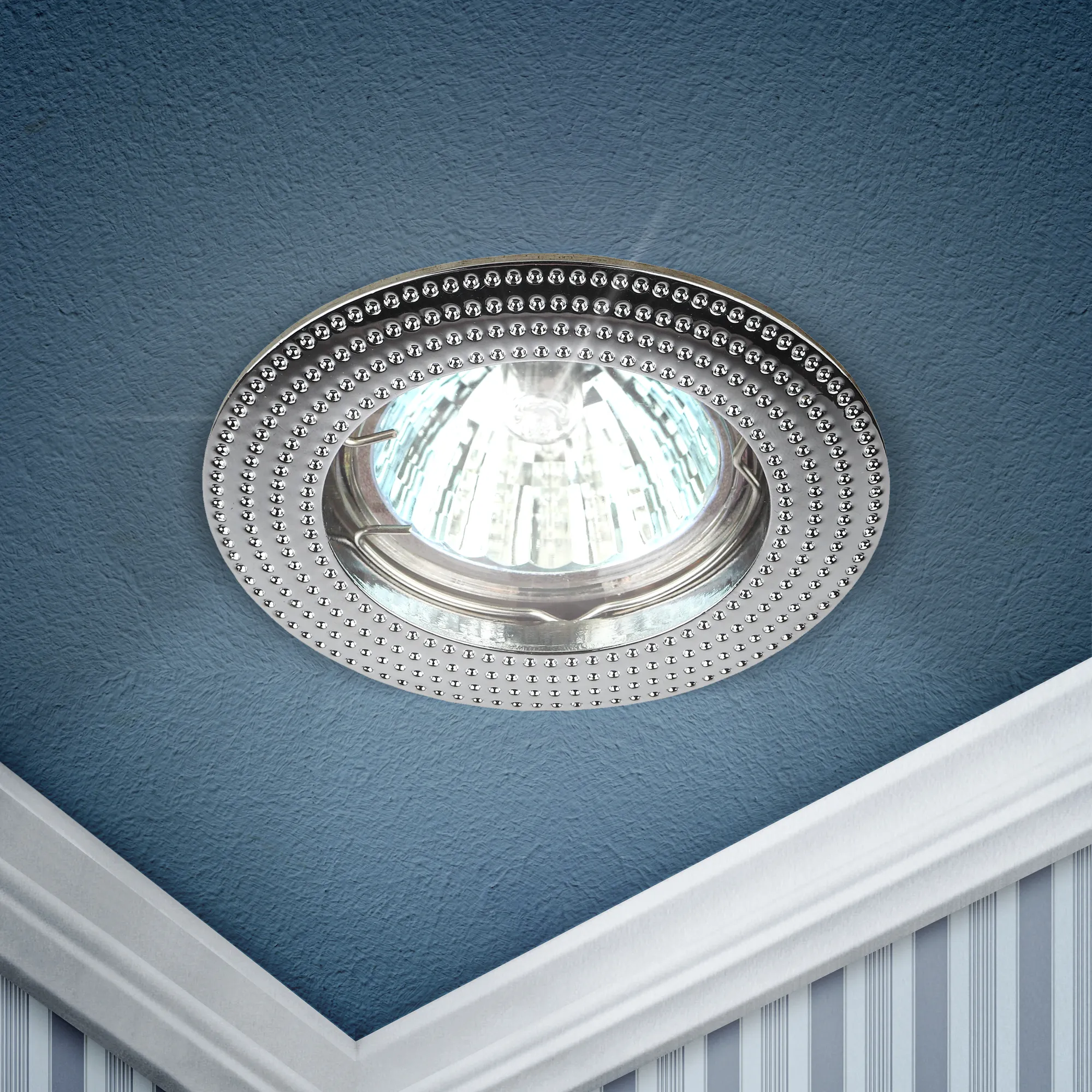 Светильник ЭРА литой MR16,12V/220V, 50W хром (100/2100) ЭРА Б0017099