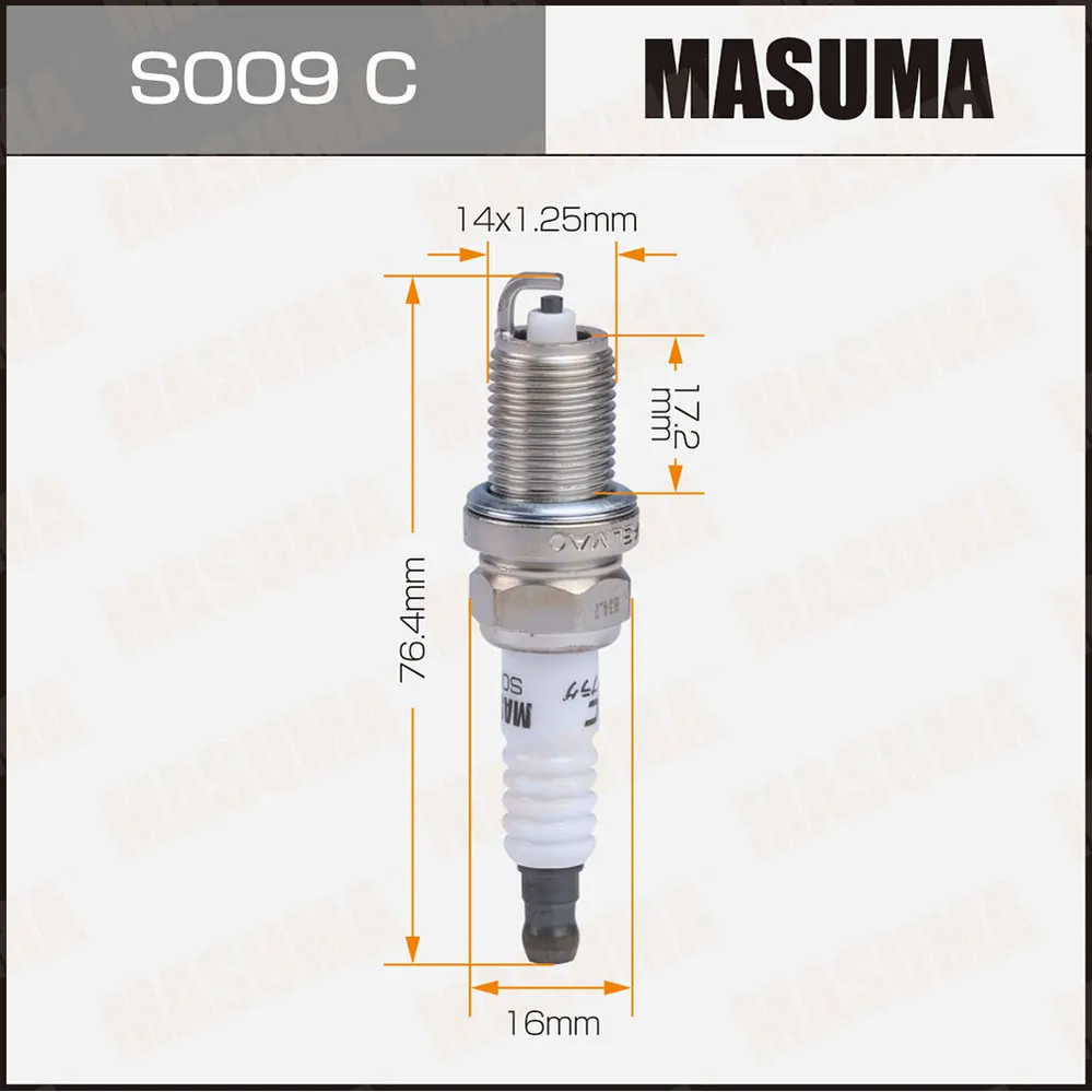 Свеча зажигания BKR5EY-11 (2355) MASUMA S009C