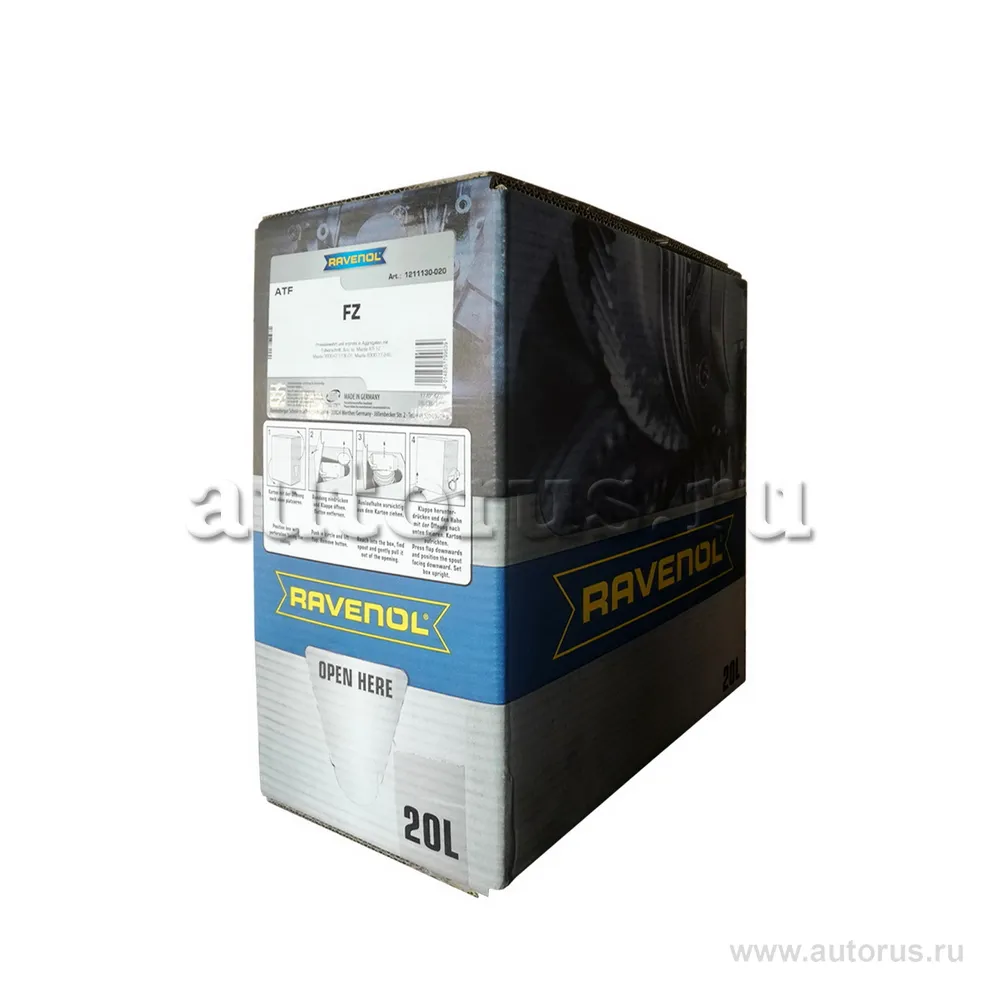 Трансмиссионное масло RAVENOL ATF FZ (20л) ecobox 1211130-B20 (4014835799639)