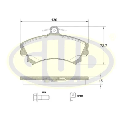 КОЛОДКИ ПЕР MIT CARISMA 1.8GDI/1.9GDI. VOL S40 95-97 G.U.D GBP059002