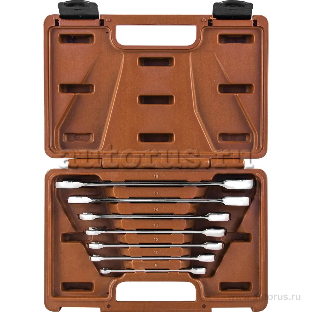 Набор ключей комбинированных трещоточных SNAP GEAR 8-19 мм . 7 пр. OMBRA 935007