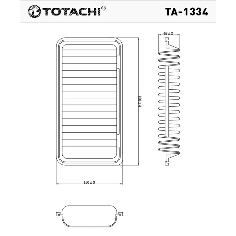 Фильтр воздушный TOTACHI TA-1334 A-1003 17801-22020 MANN C 2620 TOTACHI TA-1334