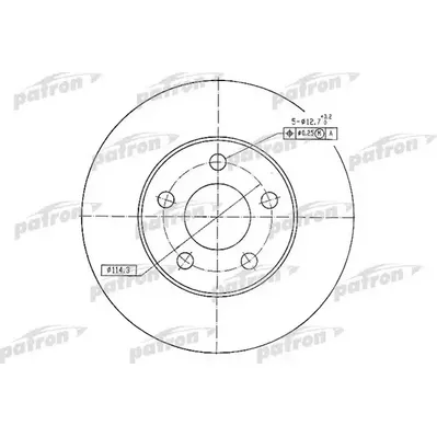Диск тормозной передний NISSAN: ALMERA TINO 00- PATRON PBD4744