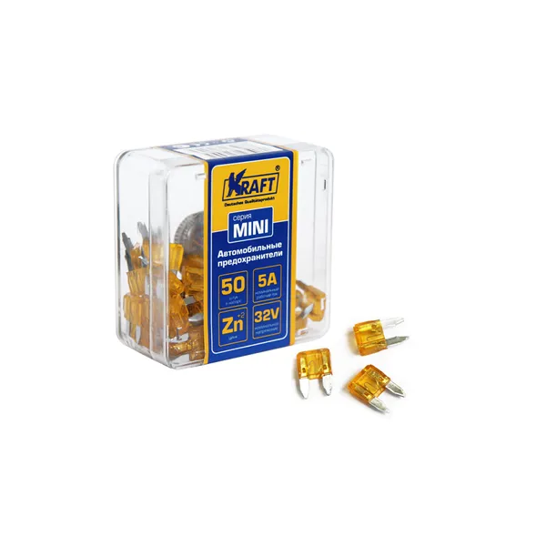 Набор предохранителей 5А (MINI 50шт) пласт.кор. KRAFT KT870009