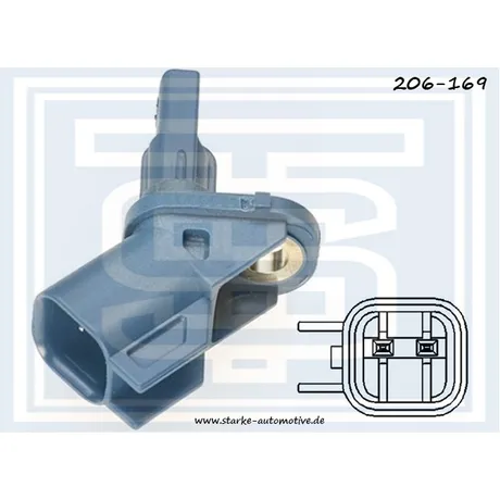 Датчик ABS FORD FOCUS II / MONDEO IV / MAZDA 3/5 без ESP передний STARKE 206-169