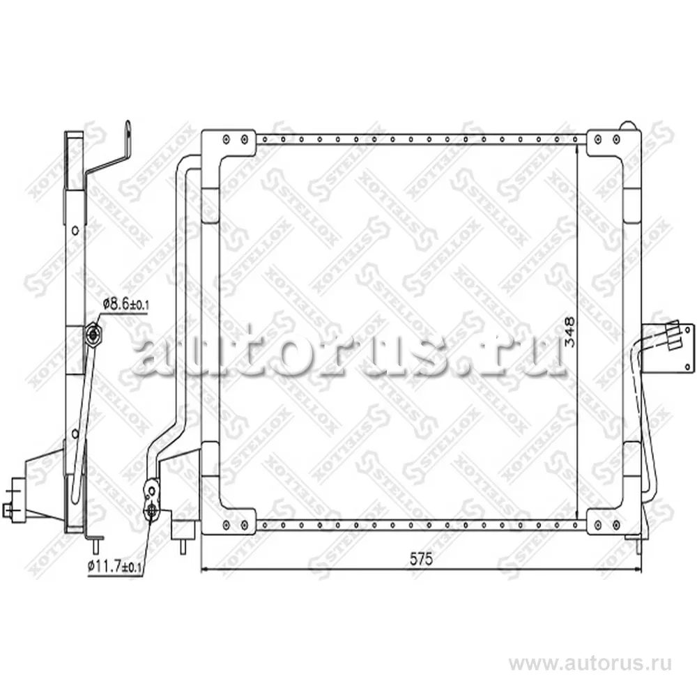 Радиатор конд. Opel Astra F 1.4-2.0 92 STELLOX 1045140_SX