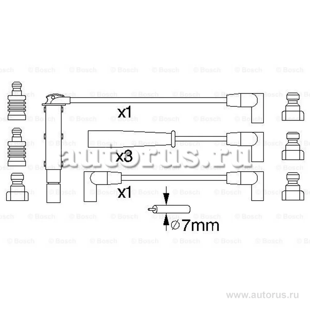 Комплект проводов RENAULT SAFRANE 2.2 12V 92-96 BOSCH 0986356740