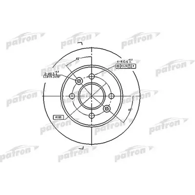 Диск тормозной задний RENAULT: LAGUNA 93-01, LAGUNA GRANDTOUR 95-01 PATRON PBD1030
