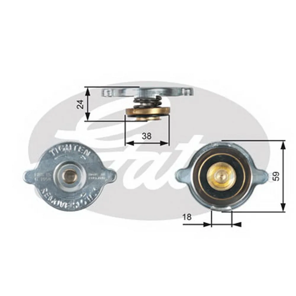 Крышка радиатора UNIVERSAL /P=1,0Bar GATES RC113