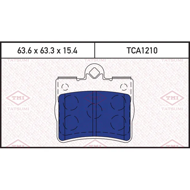 Колодки тормозные дисковые задние MERCEDES W202/W210 96-> TATSUMI TCA1210