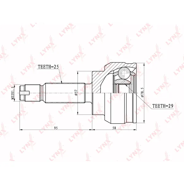 ШРУС LYNXauto CO5533