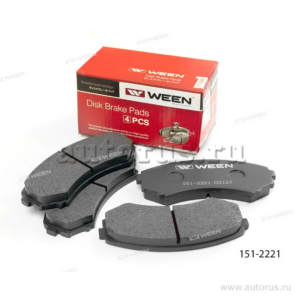 Тормозные колодки дисковые передние MITSUBISHI Grandis, Pajero II, Pajero Classic, Paj WEEN 151-2221
