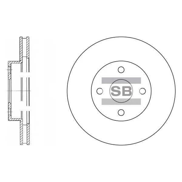 Диск тормозной передний SANGSIN BRAKE SD4008