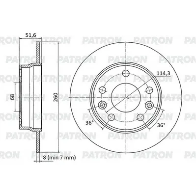 Диск тормозной задний RENAULT CAPTUR 20-/ MEGANE IV 15-/ NISSAN J PATRON PBD1477