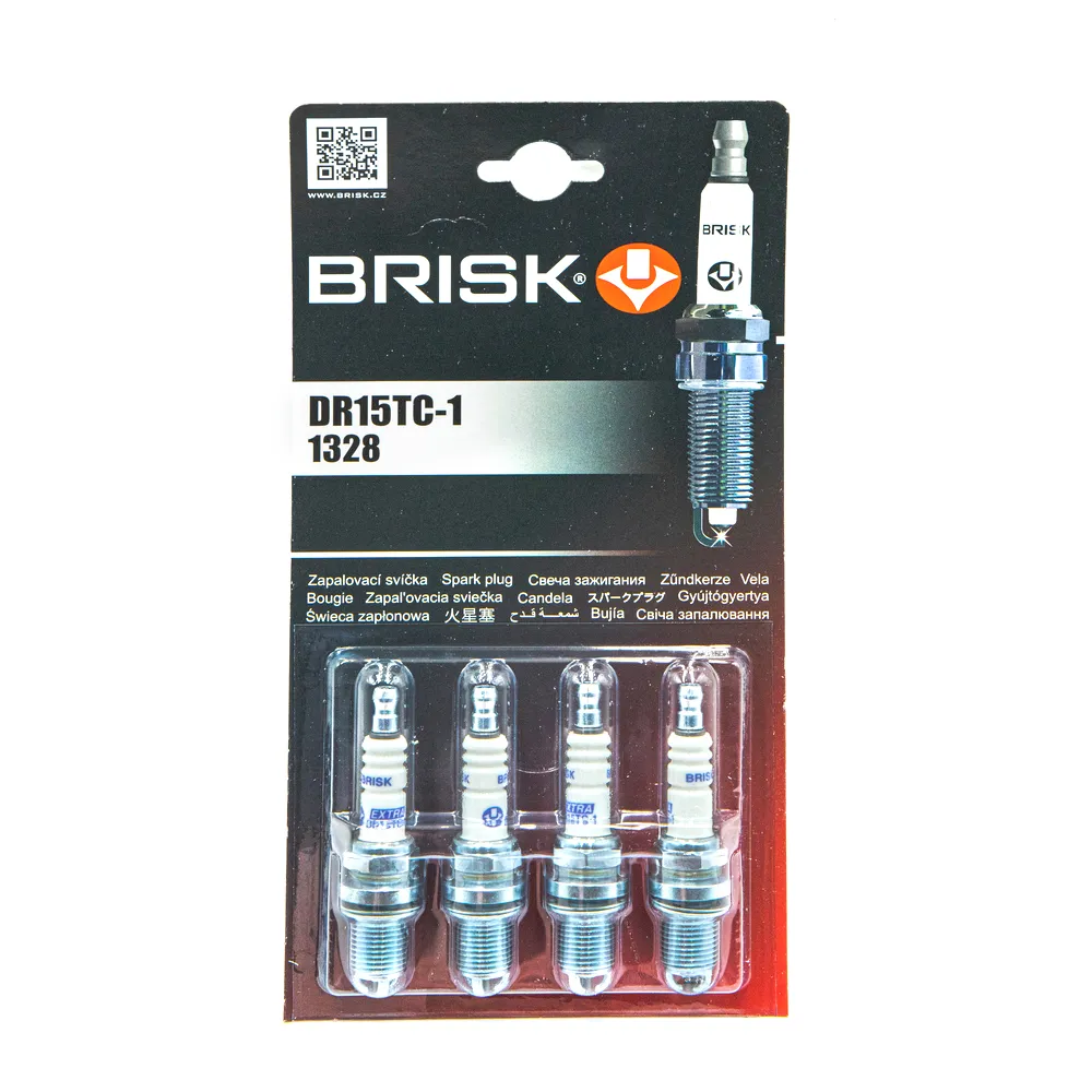 Свеча зажигания компл. (4шт) для а/м ВАЗ 2110 инжектор 16 клапанный EXTRA BRISK DR15TC-1-J