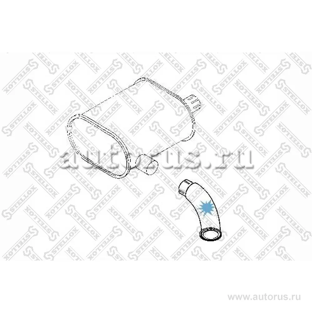 Труба глушителя промежут. 1-изг. RVI PREMIUM Euro II MIDR 06.02.26/ STELLOX 82-03681-SX