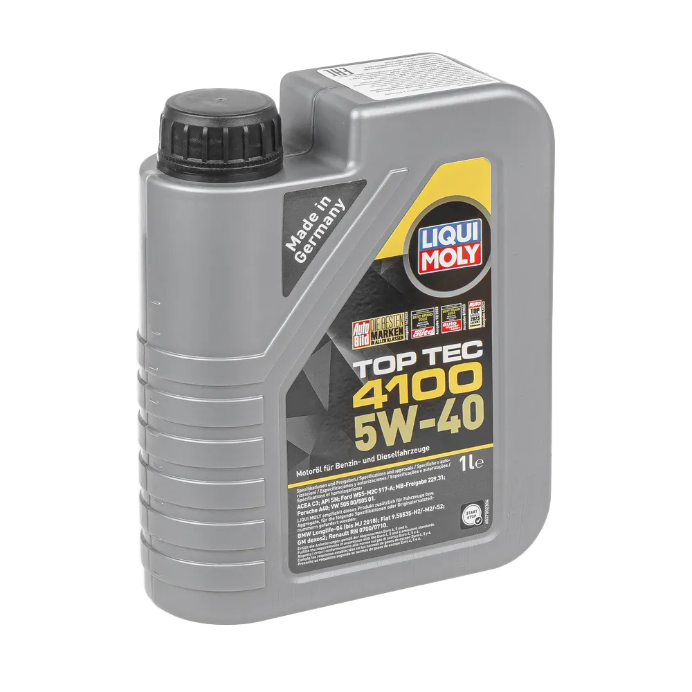 Масло моторное LIQUI MOLY Top Tec 4100 5W-40 синтетическое 1 л  9510 / 3700 / 7500