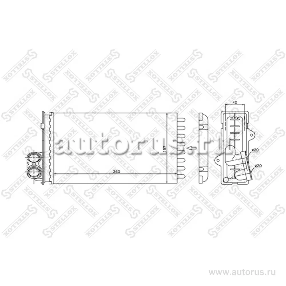 Радиатор печкиRenault Laguna all 94 бе STELLOX 1035015_SX