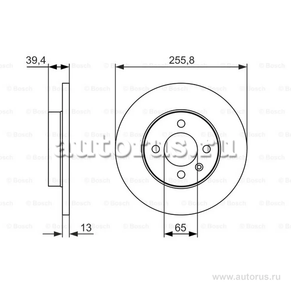 Диск тормозной передний BOSCH 0 986 479 856