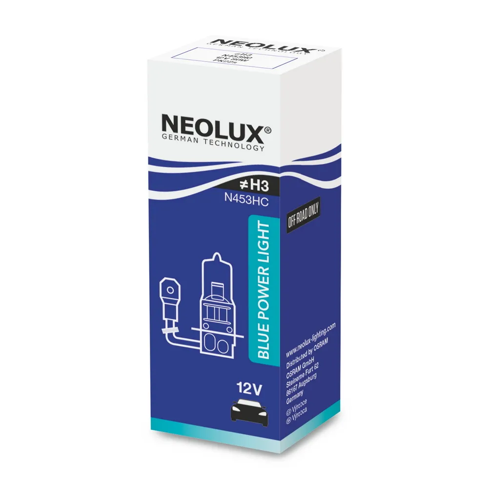 Лампа 12V H3 80W PK22s 5000K NEOLUX BLUE POWER LIGHT картон N453HC
