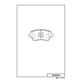 Колодки тормозные передние с антискрипной пластиной MK KASHIYAMA D1261H