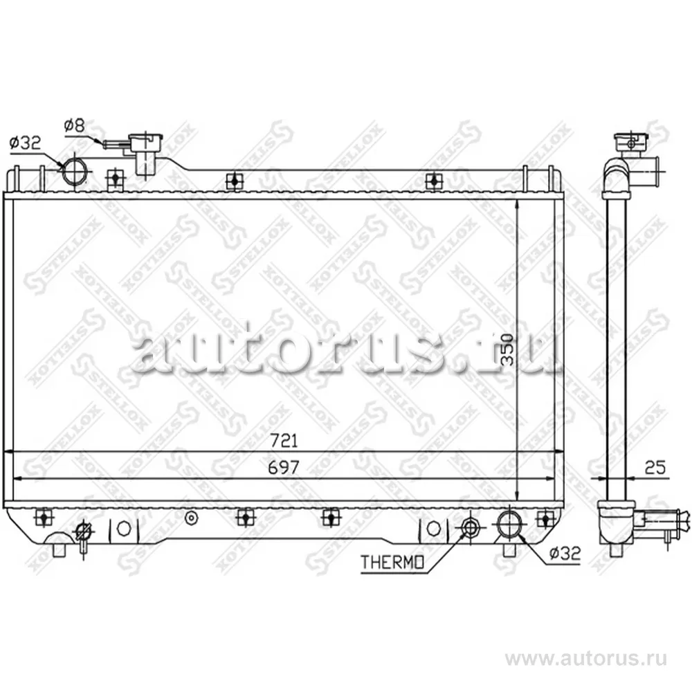 Радиатор Toyota RAV 4 2.0 16V 94-97 STELLOX 1025374_SX