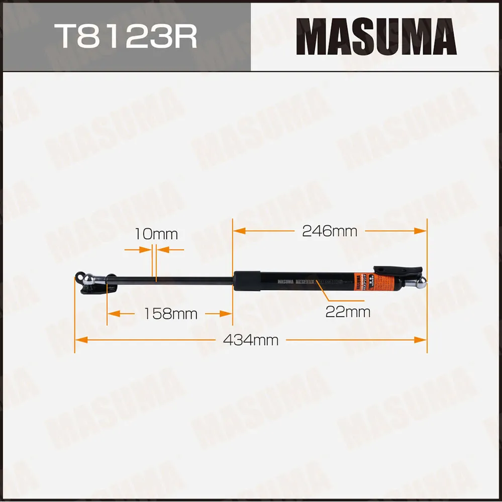 Упор газовый багажника MASUMA T8123R
