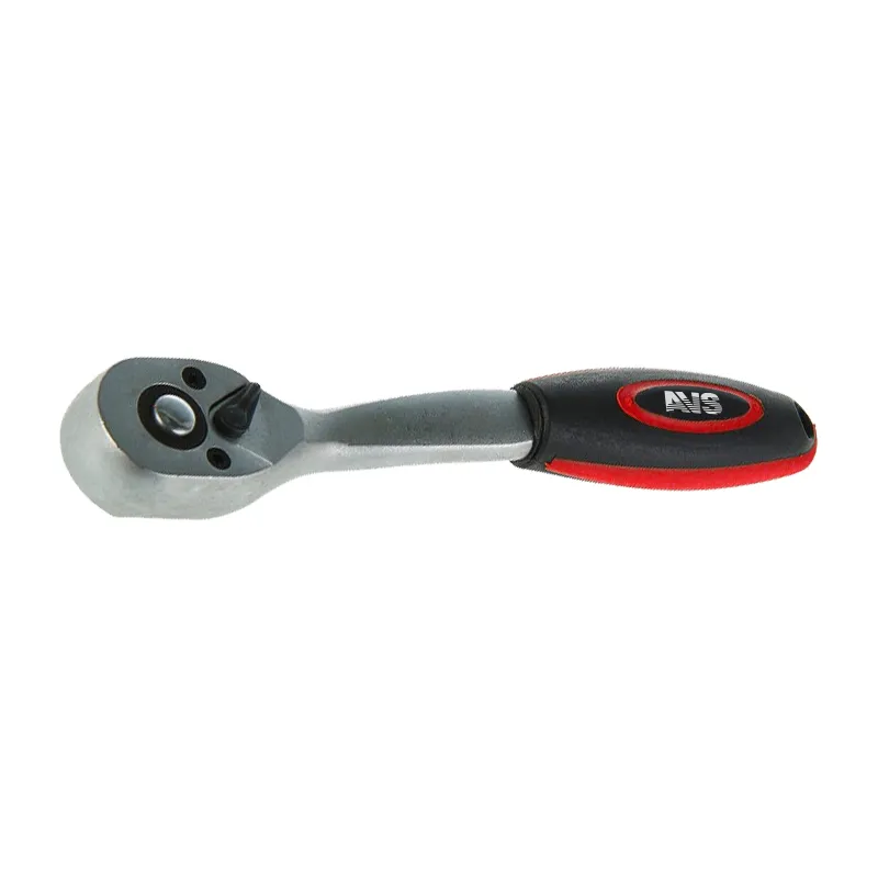 Рукоятка трещоточная 1/4DR 72 зубца (пластиковая ручка) AVS A07937S