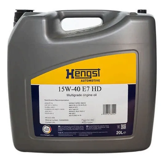 Масло моторное Hengst 15W40 E7 HD 20 л. HENGST 1530800000