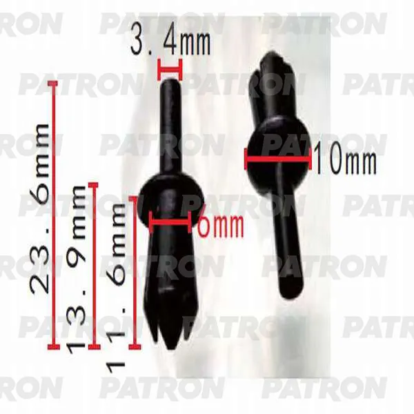 Клипса пластмассовая (комплект 10шт) Audi, GM, Opel, Porsche, Seat, Sko PATRON P37-0193S