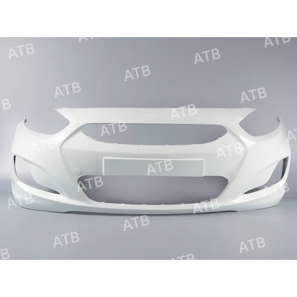 Бампер Hyundai Solaris 1 2010-2014 передний Белый (Cristal white) PGU ATB 1AHS1010FPGU
