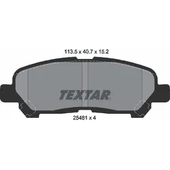Колодки тормозные задние TOYOTA TOYOTA (GAC) TEXTAR 2548101