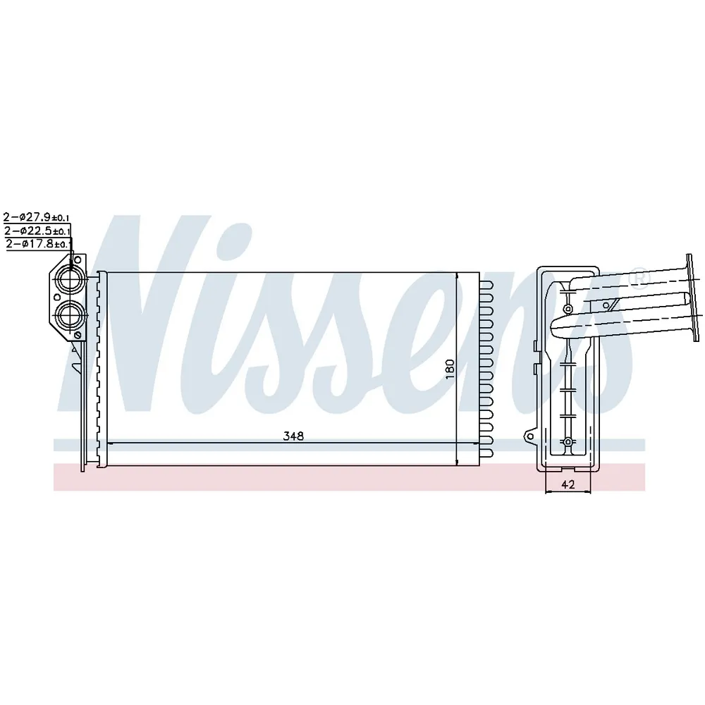 Радиатор отопителя MERCEDES SPRINTER/ VW LT 96- NISSENS 73941