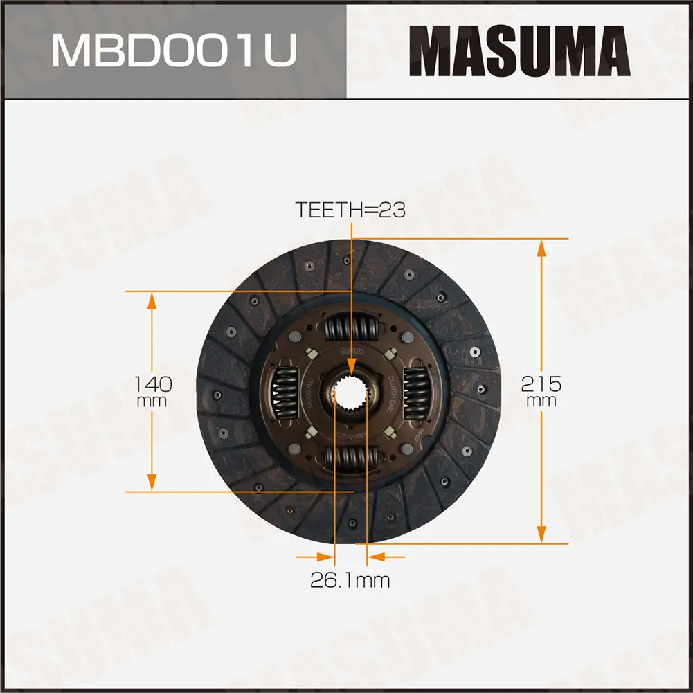 Диск сцепления Masuma 2151402326.1 (1/10) MASUMA MBD001U