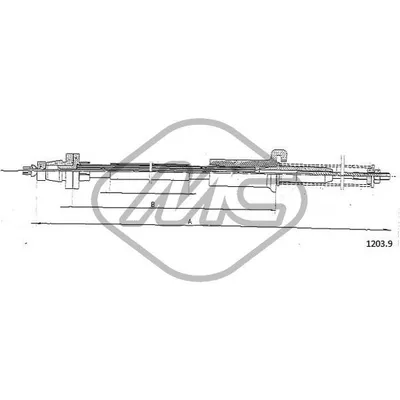 Трос газа 127 900 CC Metalcaucho 81442