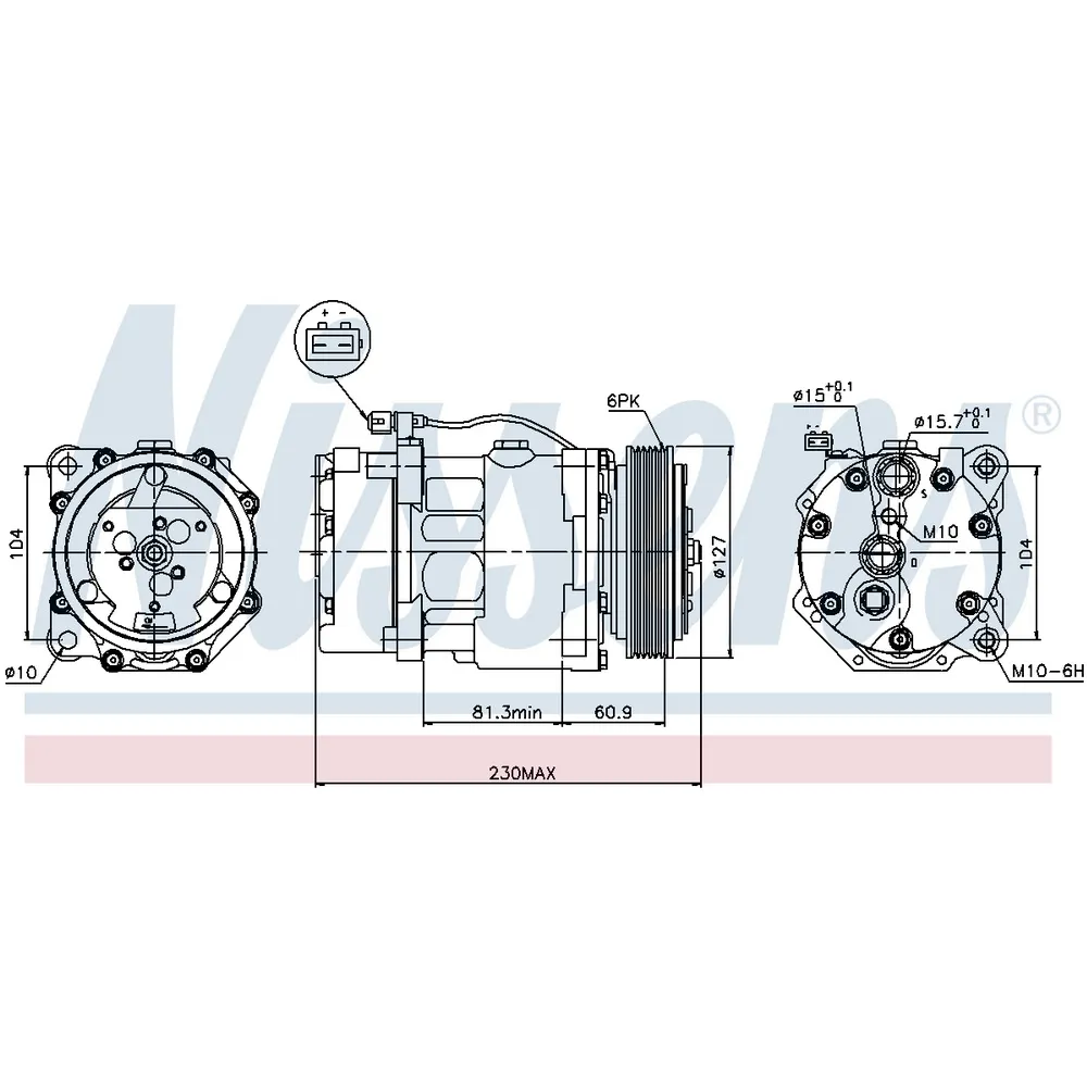 Компрессор кондиционера VW T4 90-03