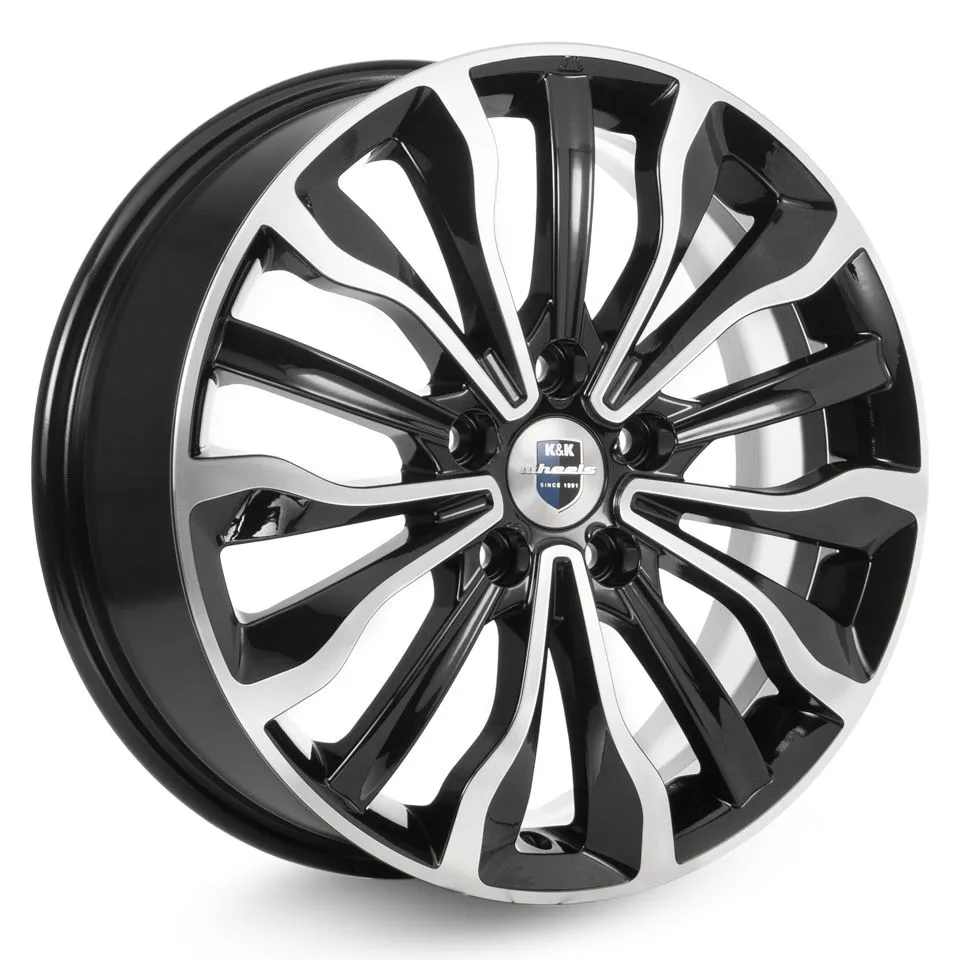 Диск литой R17 6.5J 5x114.3/66.1 ET50 КИК Атакама Алмаз черный 86956794074