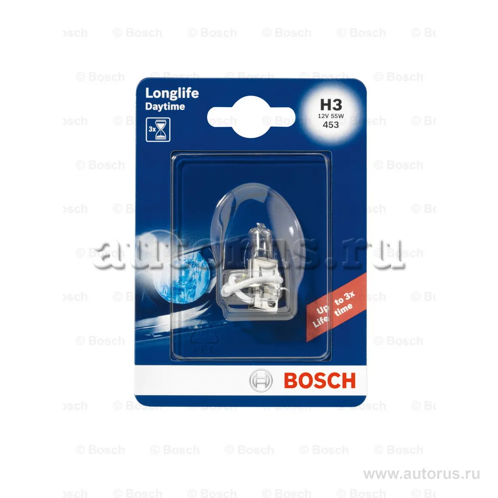 Лампа 12V H3 55W PK22s BOSCH Longlife Daytime 1 шт. картон 1 987 301 053