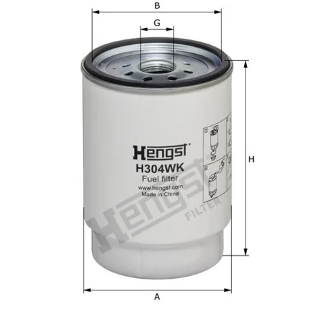 Топливный фильтр Kamaz, Doosan HENGST H304WK