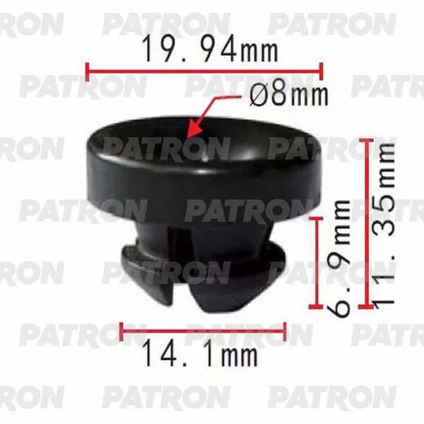 Держатель пластмассовый Acura, Honda применяемость: держатель капота PATRON P37-0366