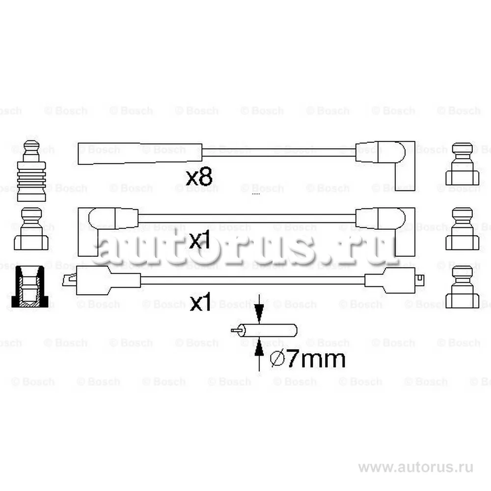Комплект высоковольтных проводов BOSCH 0986357118