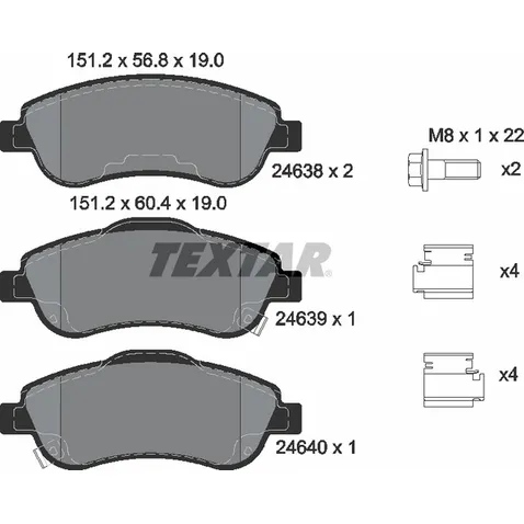 Колодки передние с противошумной пластиной Q+ HONDA CR-V 07- TEXTAR 2463801